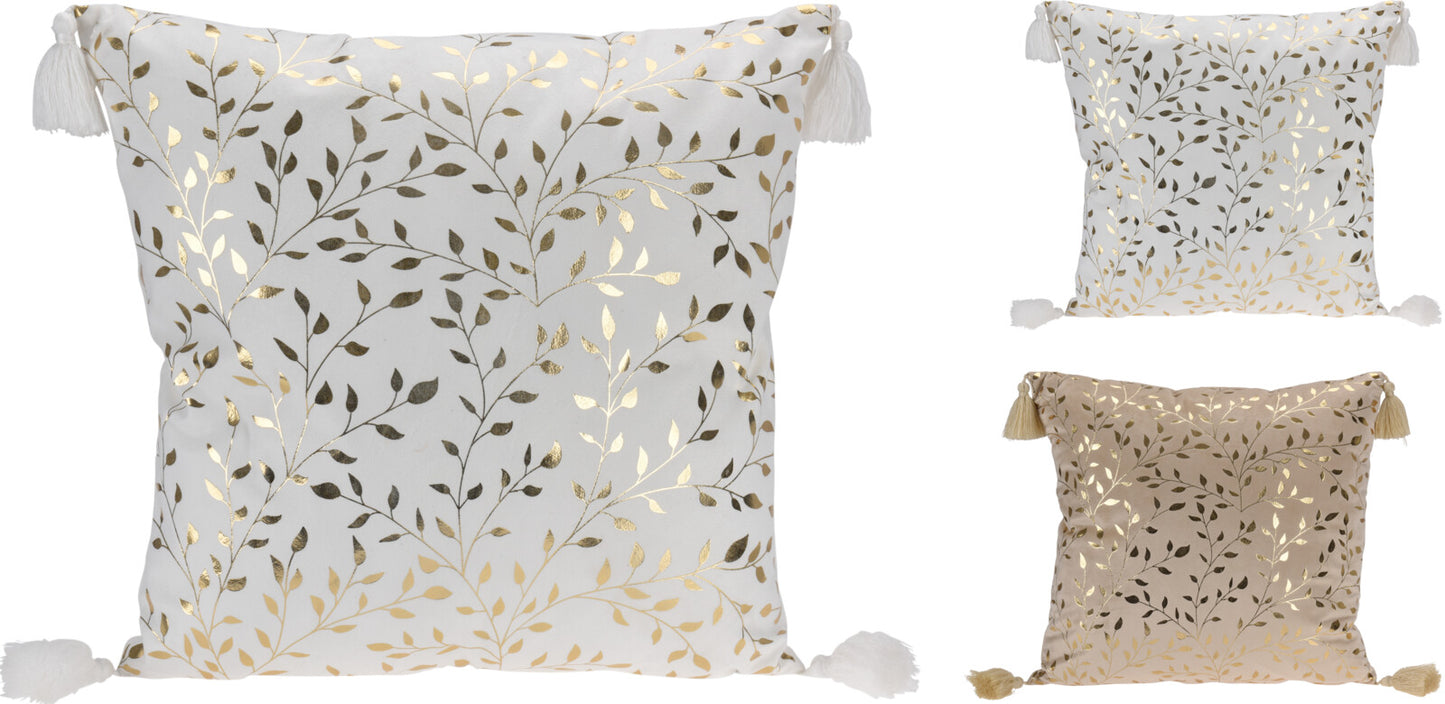 CUSCINO DECORATIVO IN VELLUTO 45X45CM 2 COLORI