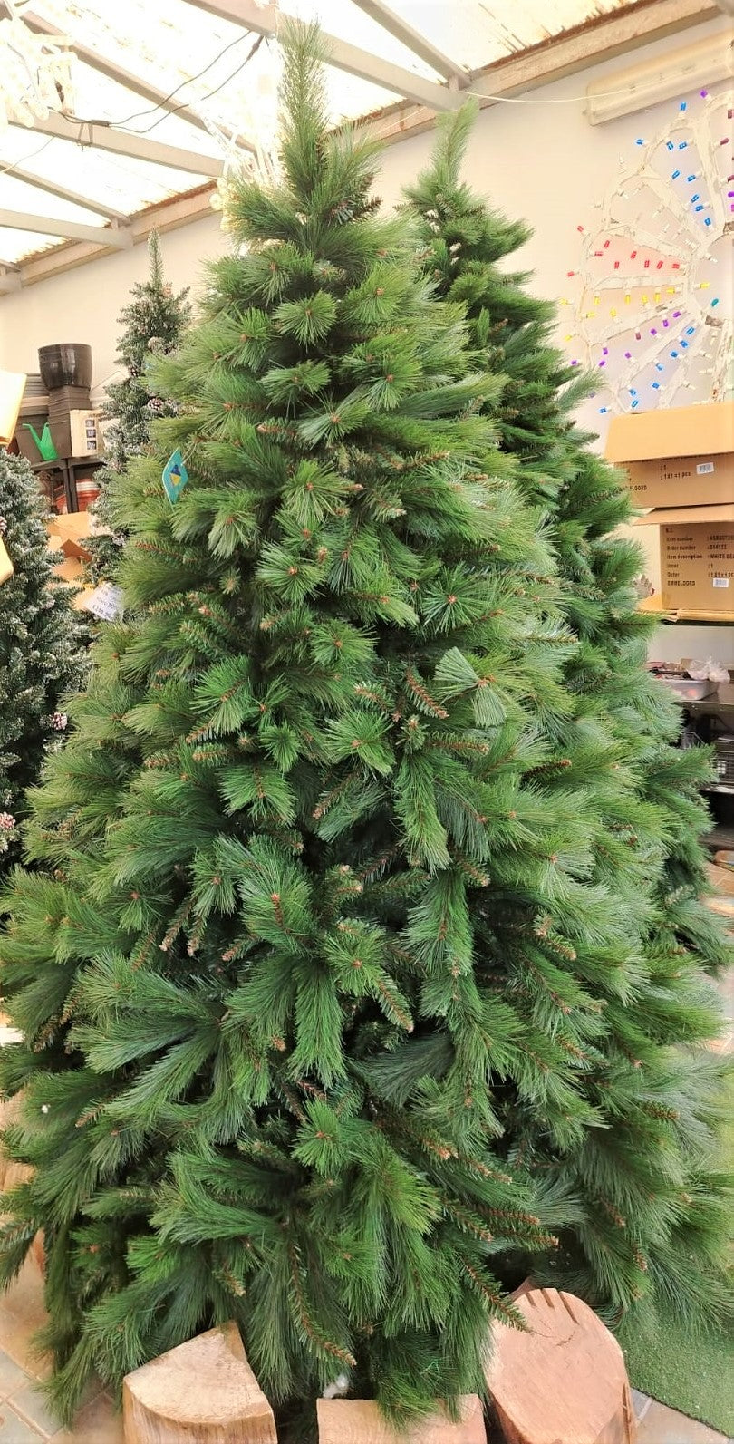 ALBERO IN PVC CON BASE IN METALLO FK1601-70 H 210 CM, Ø 158 CM CON 1735 RAMI